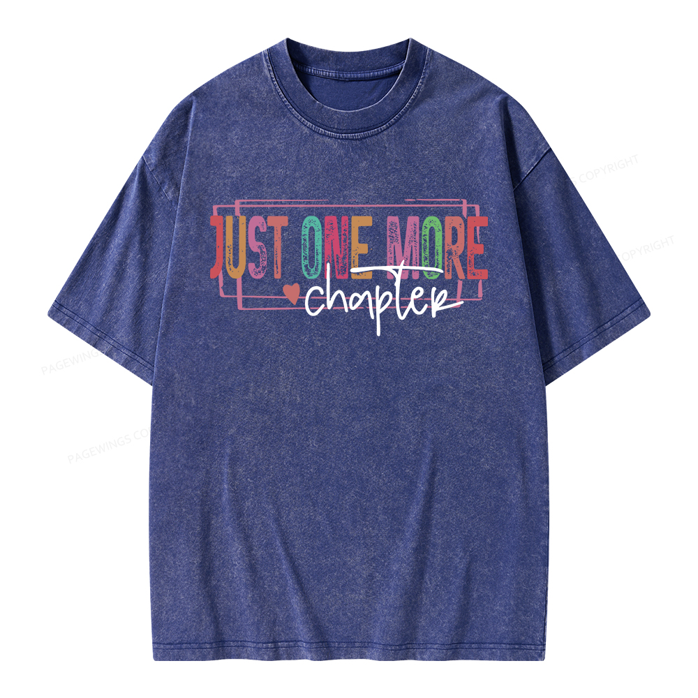 Pagewings Just One More Chapter Unisex Washed T-shirt
