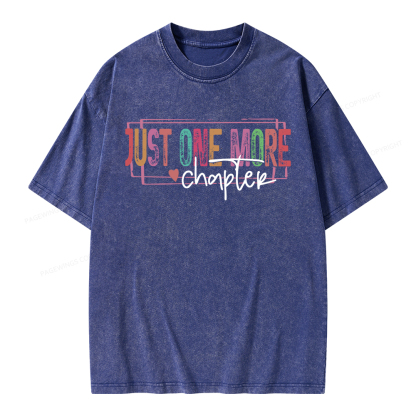 Pagewings Just One More Chapter Unisex Washed T-shirt