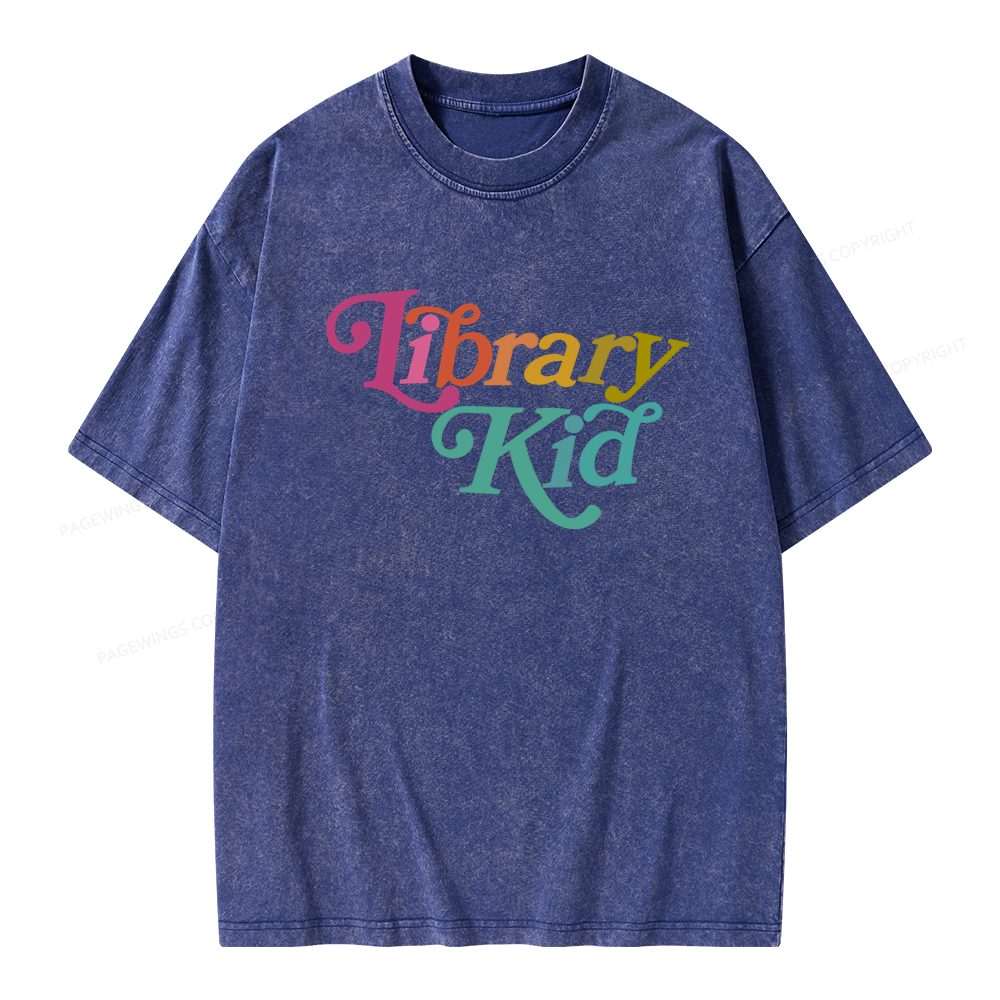 Pagewings Library Shirt Librarian Shirt Unisex Washed T-shirt