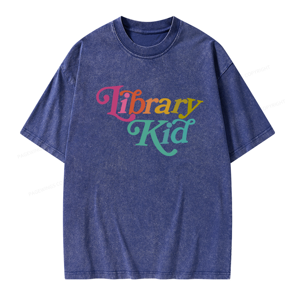 Pagewings Library Shirt Librarian Shirt Unisex Washed T-shirt