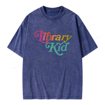 Pagewings Library Shirt Librarian Shirt Unisex Washed T-shirt