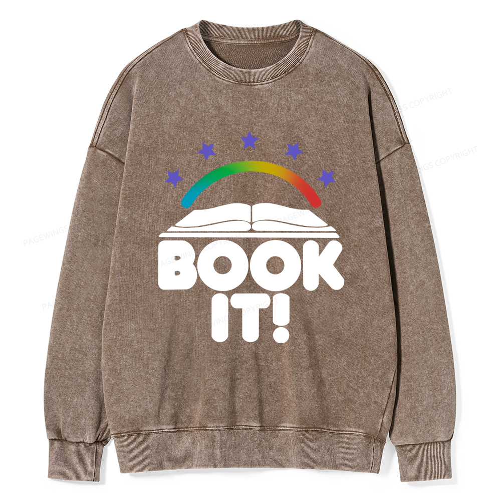 Pagewings Book It Unisex Washed Sweatshirt