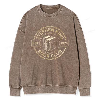 Pagewings Stephen King Book Club Unisex Washed Sweatshirt