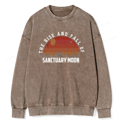 Pagewings Sanctuary Moon Vintage Unisex Washed Sweatshirt