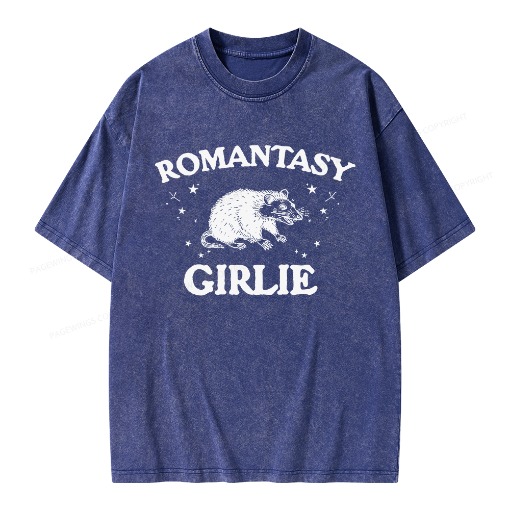Pagewings Romantasy Girlie Unisex Washed T-shirt