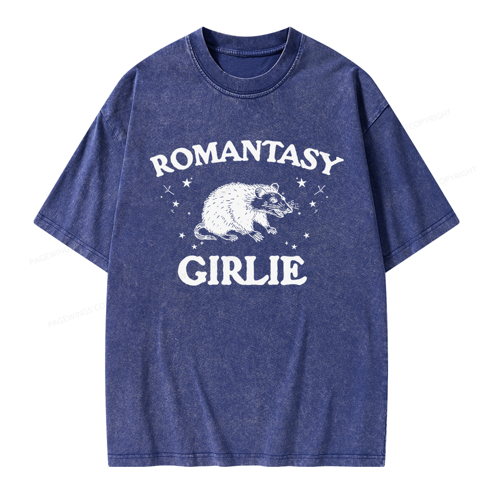 Pagewings Romantasy Girlie Unisex Washed T-shirt