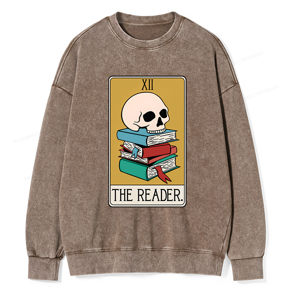 Pagewings Funny Tarot Shirt Tarot Card Funny Shirt Unisex Washed Sweatshirt