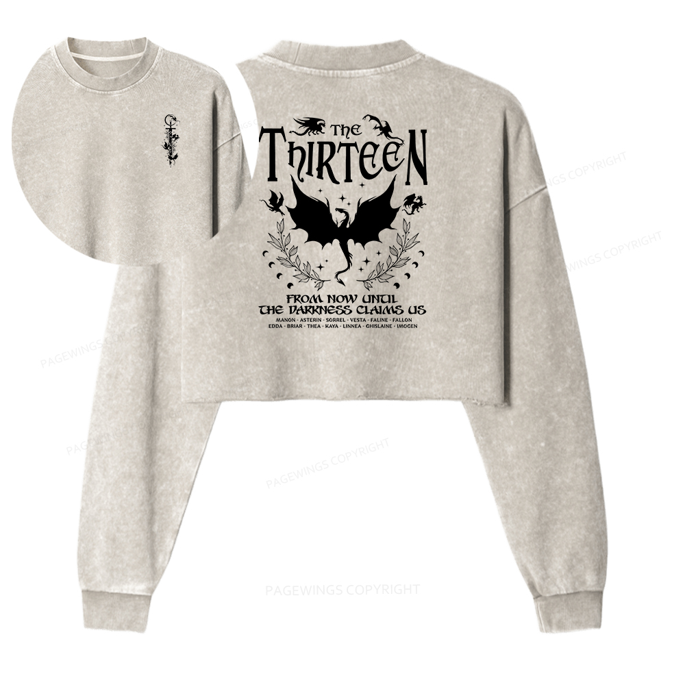 Pagewings The Thirteen Women Washed Crop Sweatshirt