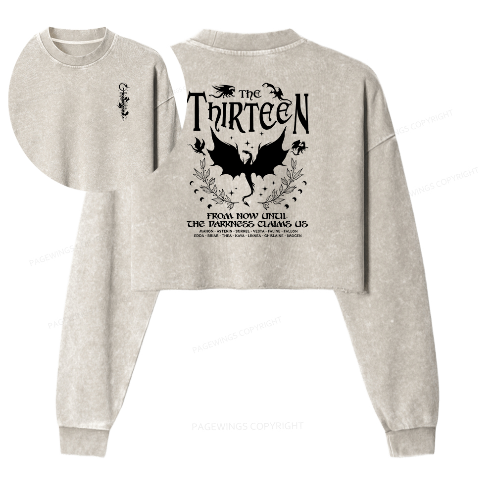 Pagewings The Thirteen Women Washed Crop Sweatshirt