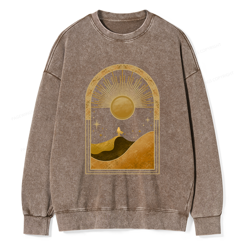 Pagewings Sci-Fi Lover Unisex Washed Sweatshirt