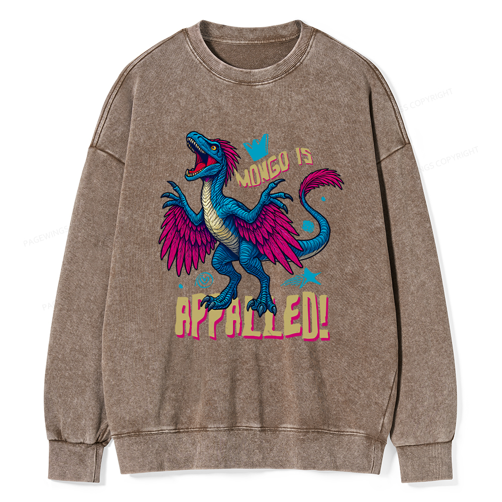 Pagewings Mongo is Appalled Unisex Washed Sweatshirt