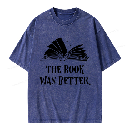 Pagewings The Book Was Better Unisex Washed T-shirt