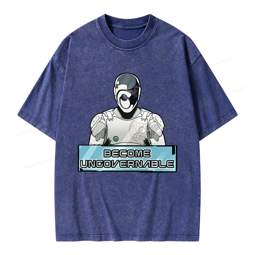 Pagewings Become Ungovernable Unisex Washed T-shirt