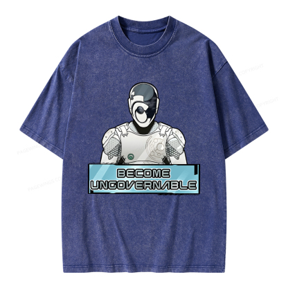 Pagewings Become Ungovernable Unisex Washed T-shirt