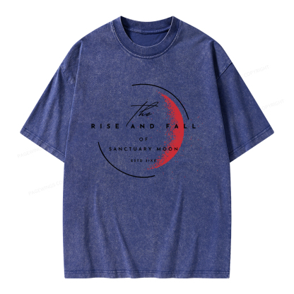 Pagewings The Rise and Fall of Sanctuary Moon Unisex Washed T-shirt