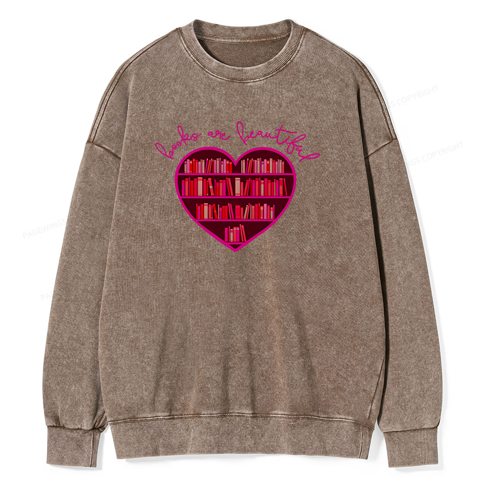 Pagewings Book Lover's T Shirts Unisex Washed Sweatshirt