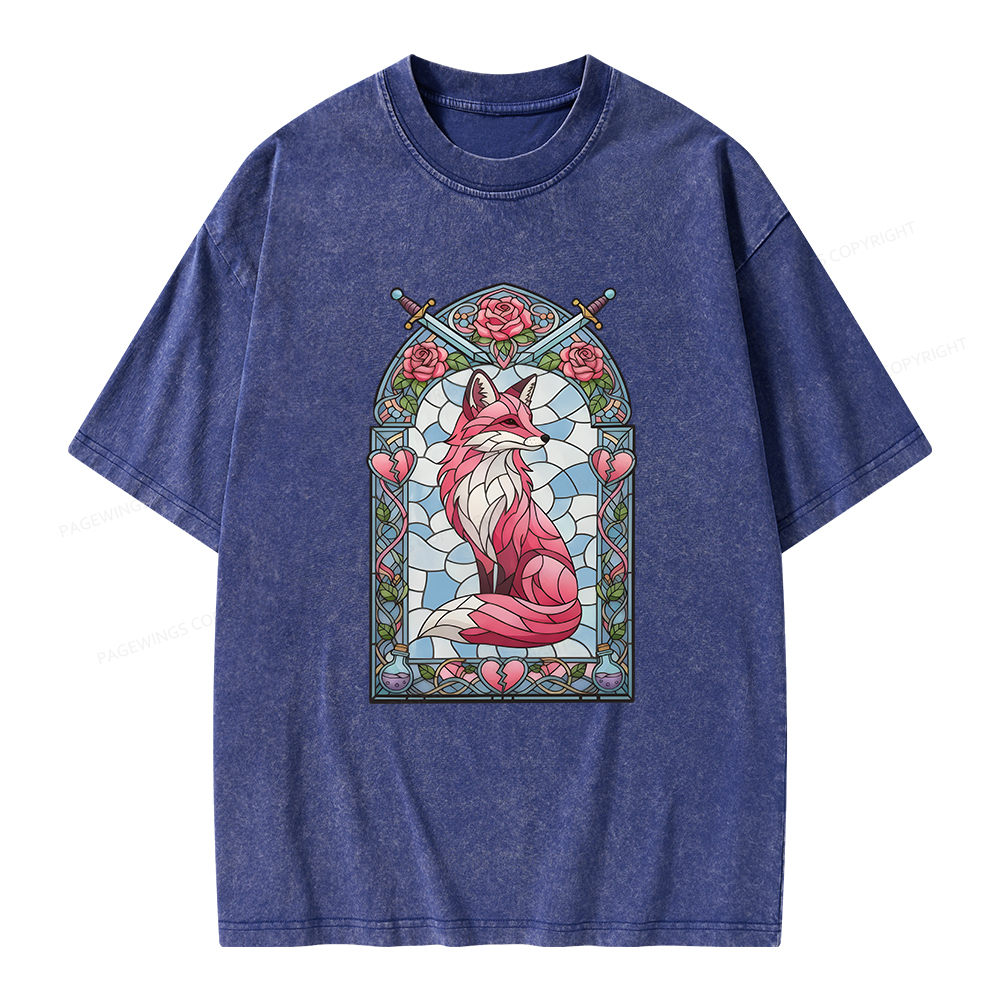 Pagewings Evangeline Fox Unisex Washed T-shirt