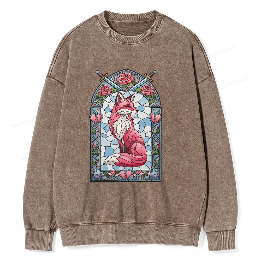 Pagewings Evangeline Fox Unisex Washed Sweatshirt