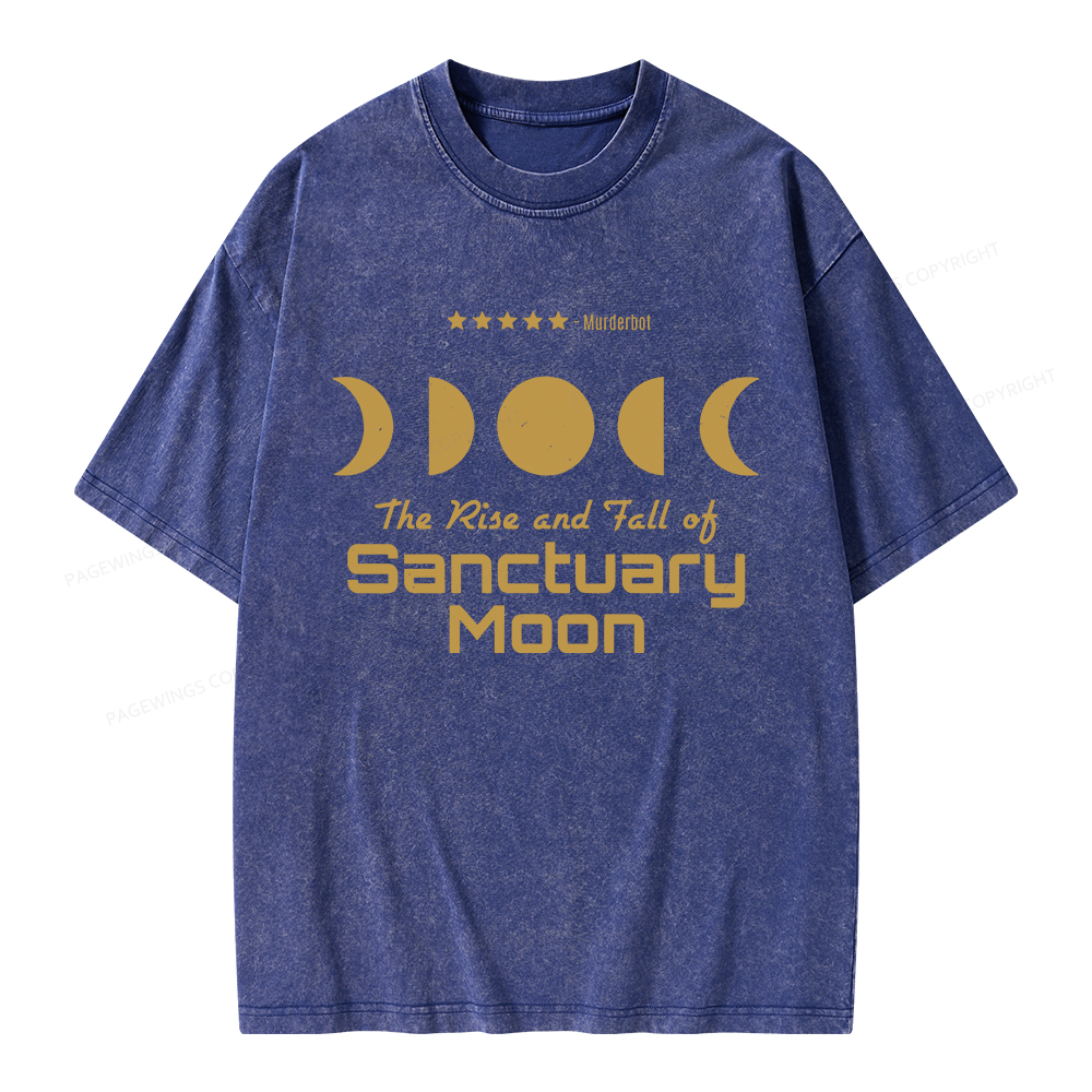 Pagewings The Rise And Fall Of Sanctuary Moon Unisex Washed T-shirt