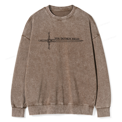 Pagewings You Do Not Yield Unisex Washed Sweatshirt