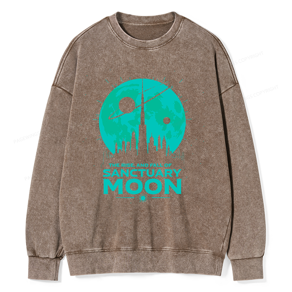 Pagewings Sanctuary Moon Unisex Washed Sweatshirt