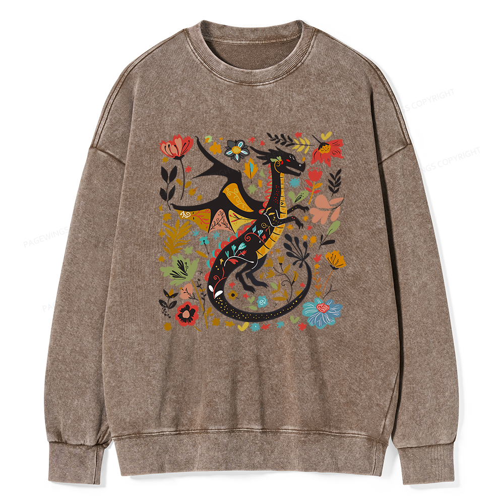 Pagewings Fantasy Reader Unisex Washed Sweatshirt