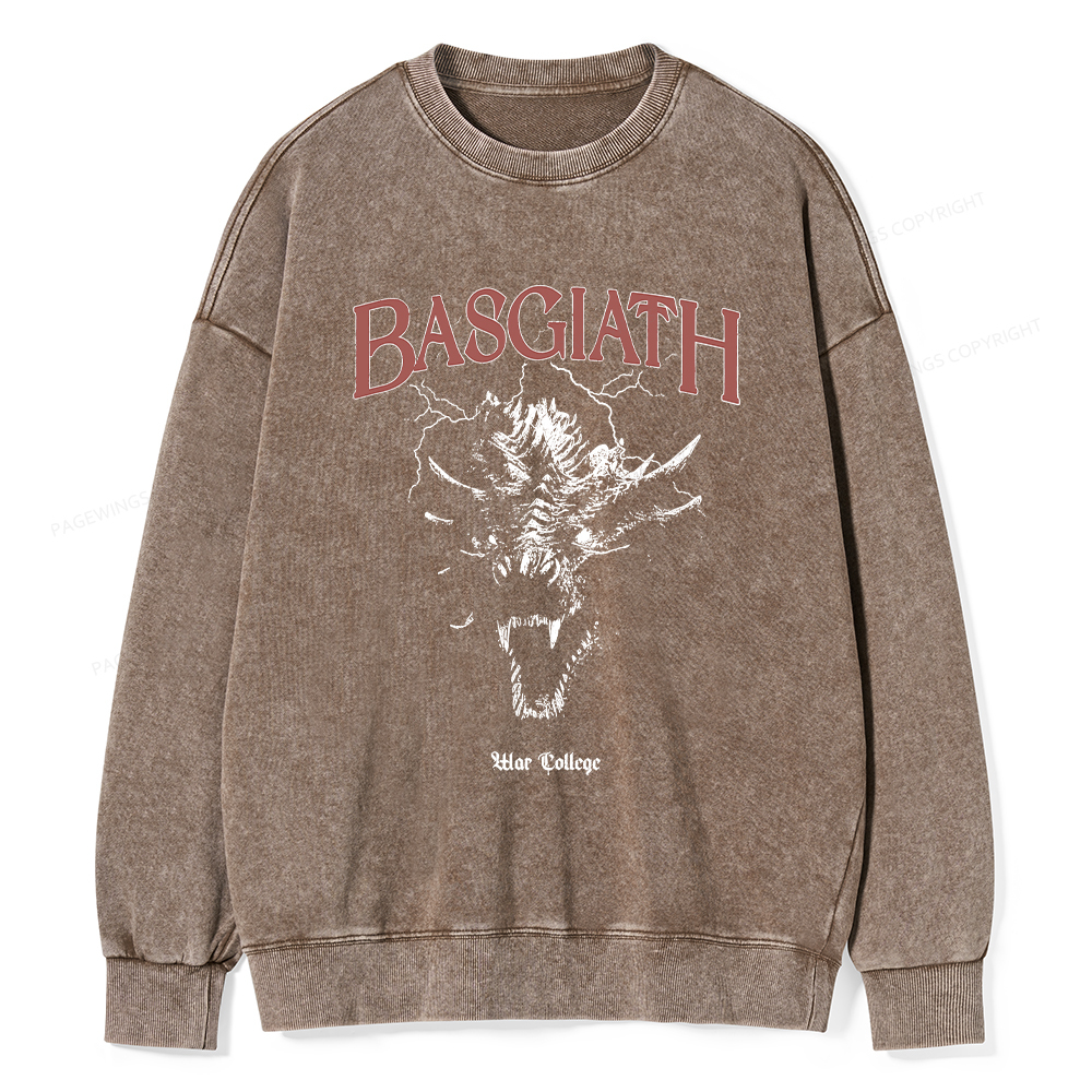 Pagewings Basgiath war college Unisex Washed Sweatshirt
