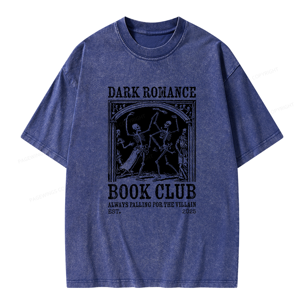 Pagewings Dark Romance Book Club Unisex Washed T-shirt