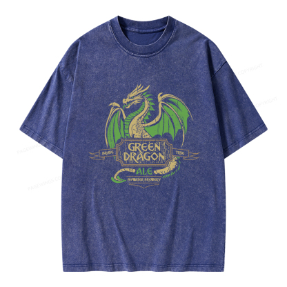 Pagewings Green Dragon Ale Unisex Washed T-shirt