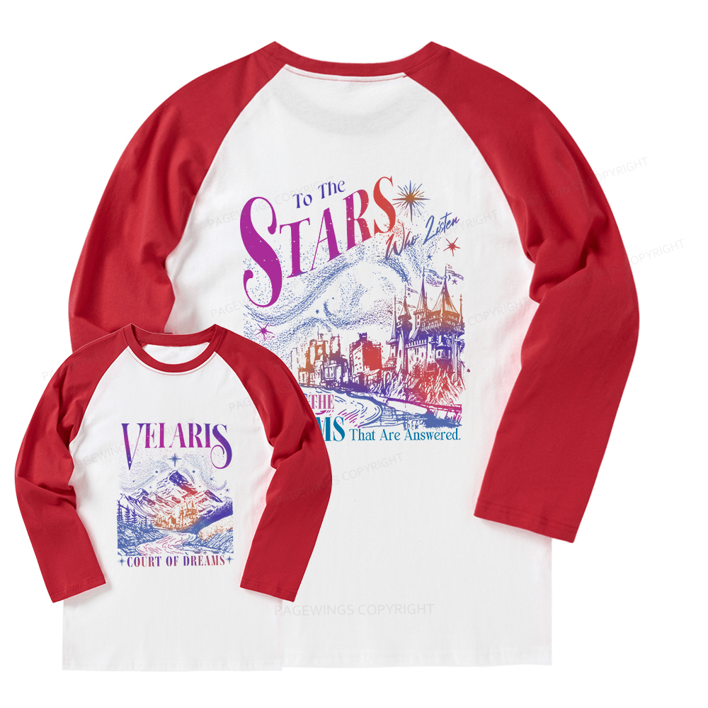 Pagewings Velaris City Of Starlight Long Sleeve Raglan T-shirt