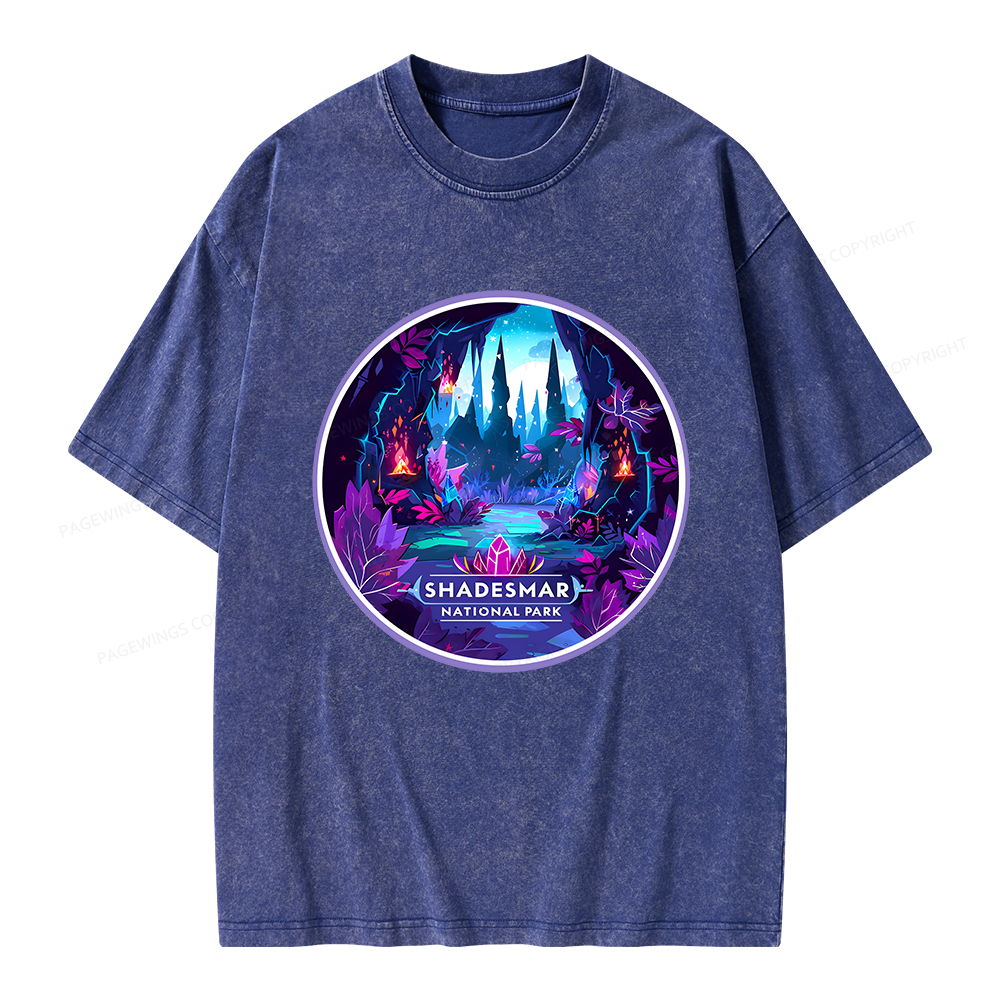 Pagewings Shadesmar National Park Unisex Washed T-shirt
