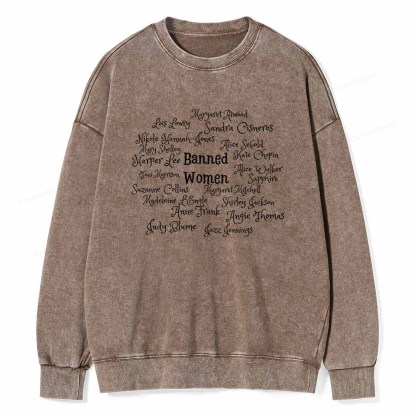 Pagewings Banned books Unisex Washed Sweatshirt