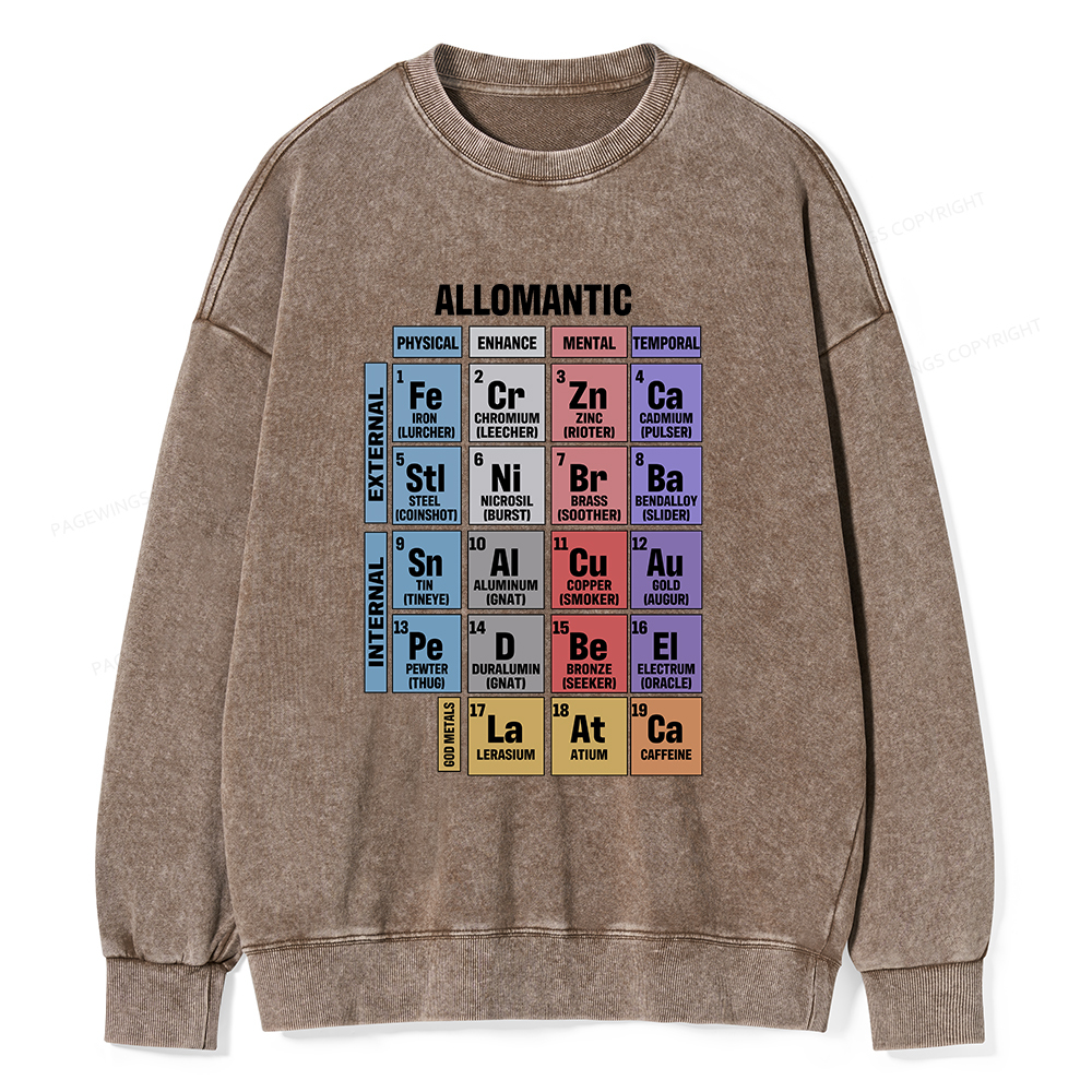 Pagewings Allomantic Unisex Washed Sweatshirt