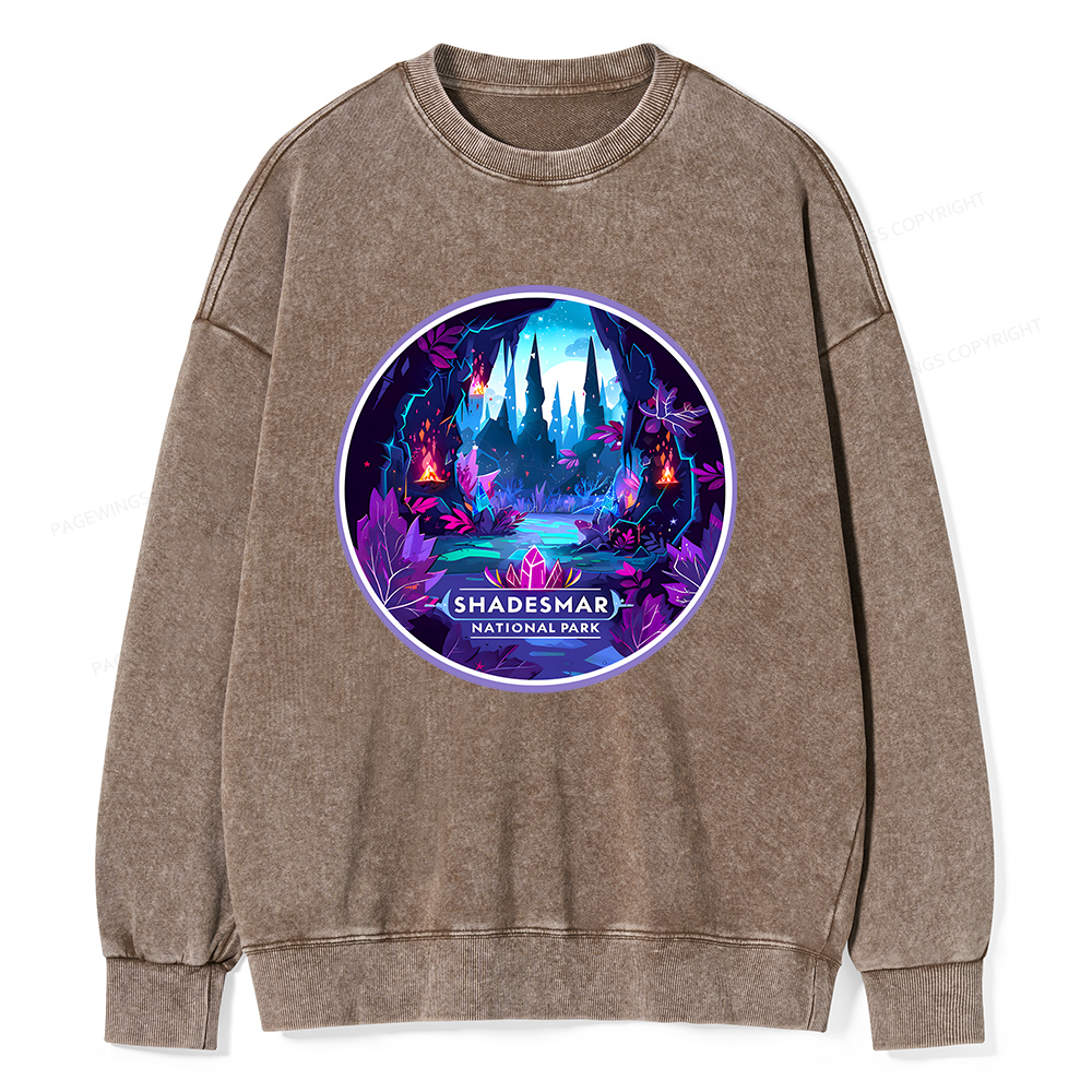 Pagewings Shadesmar National Park Unisex Washed Sweatshirt