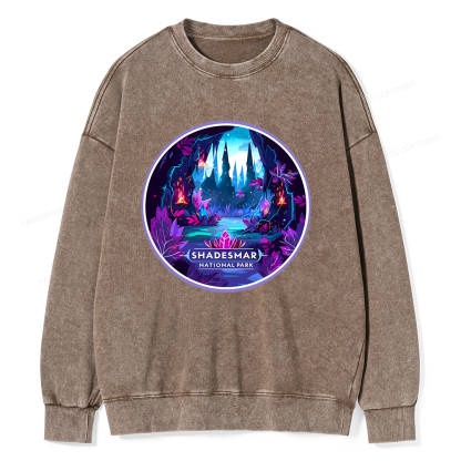 Pagewings Shadesmar National Park Unisex Washed Sweatshirt
