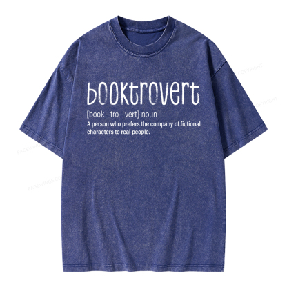 Pagewings Booktrovert Unisex Washed T-shirt