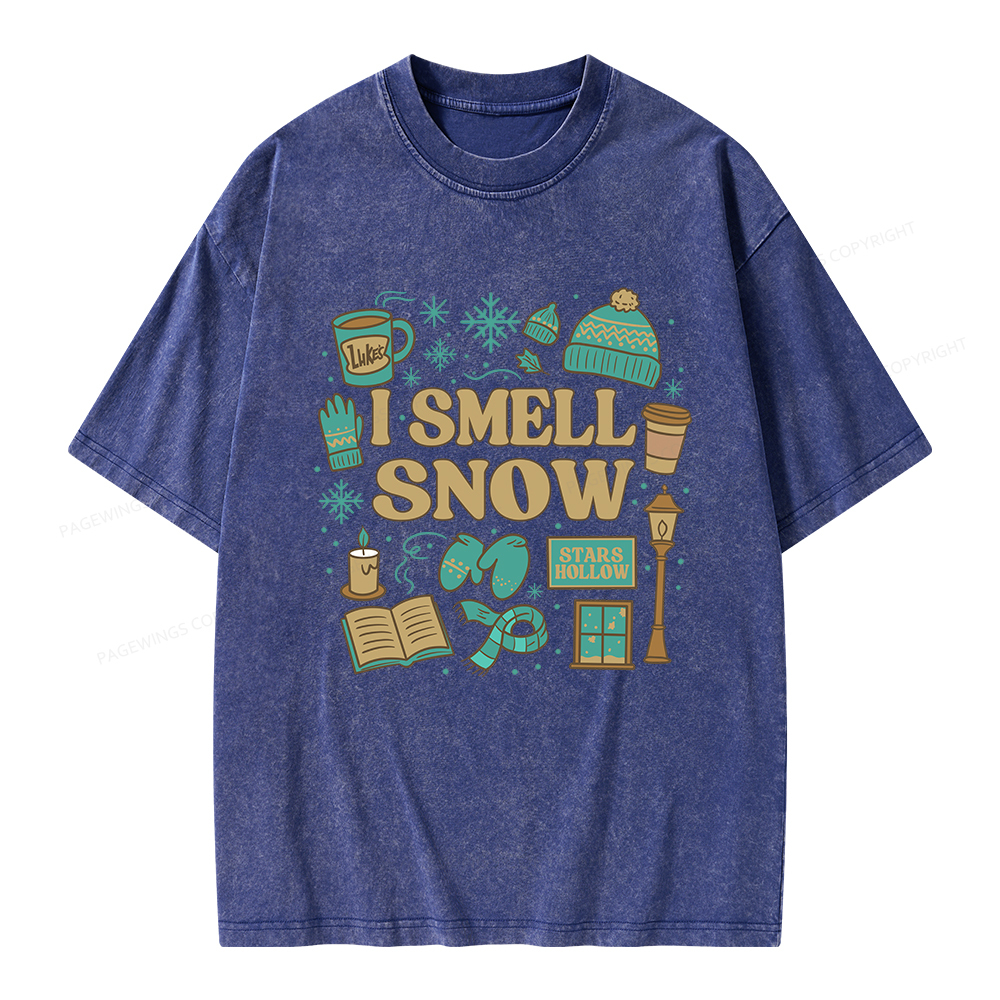 Pagewings I Smell Snow Unisex Washed T-shirt