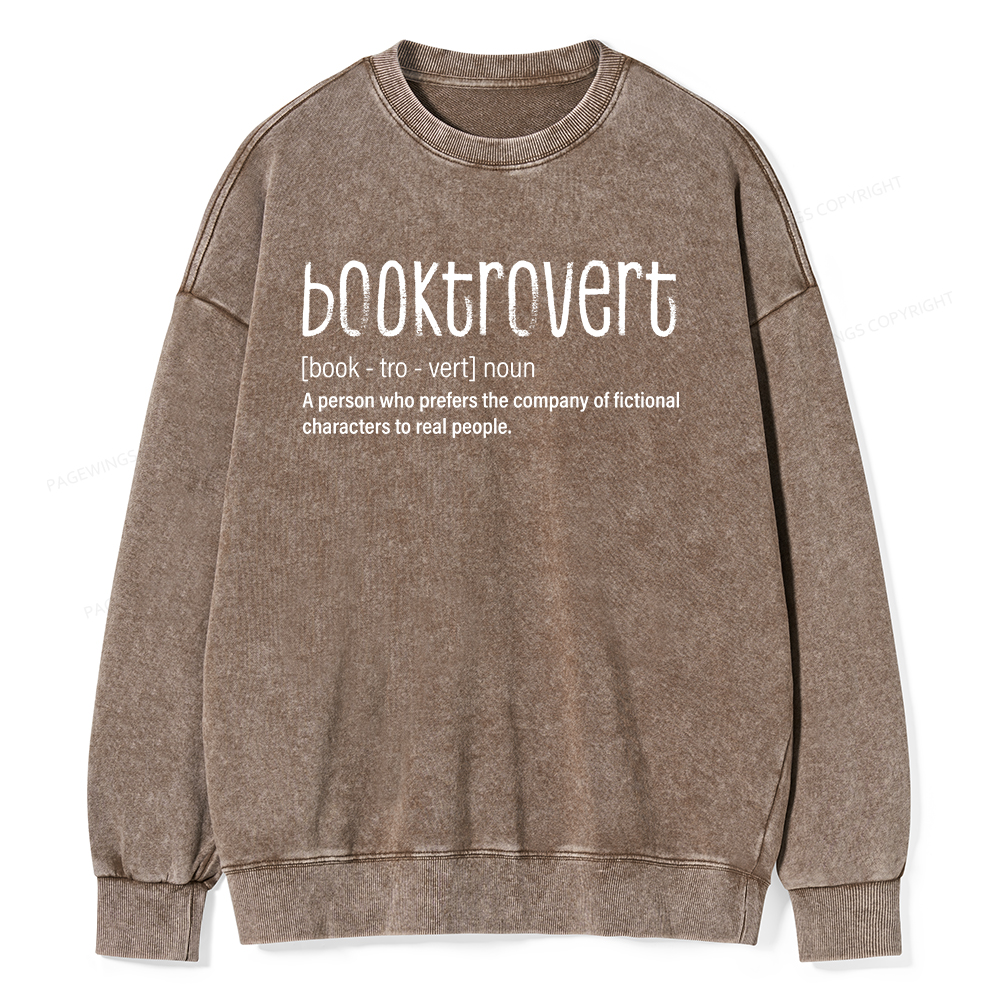 Pagewings Booktrovert Unisex Washed Sweatshirt