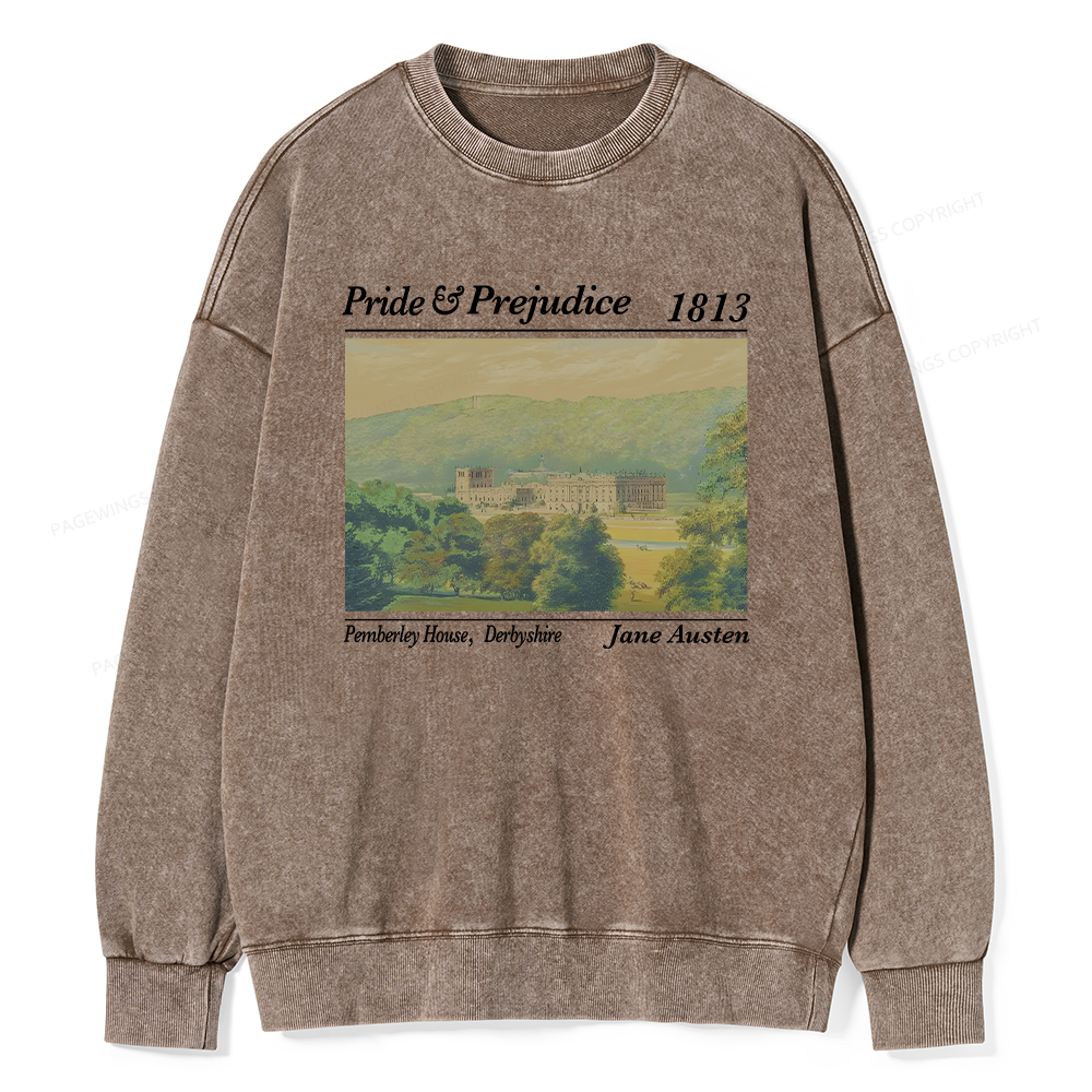 Pagewings Pemberley House Unisex Washed Sweatshirt