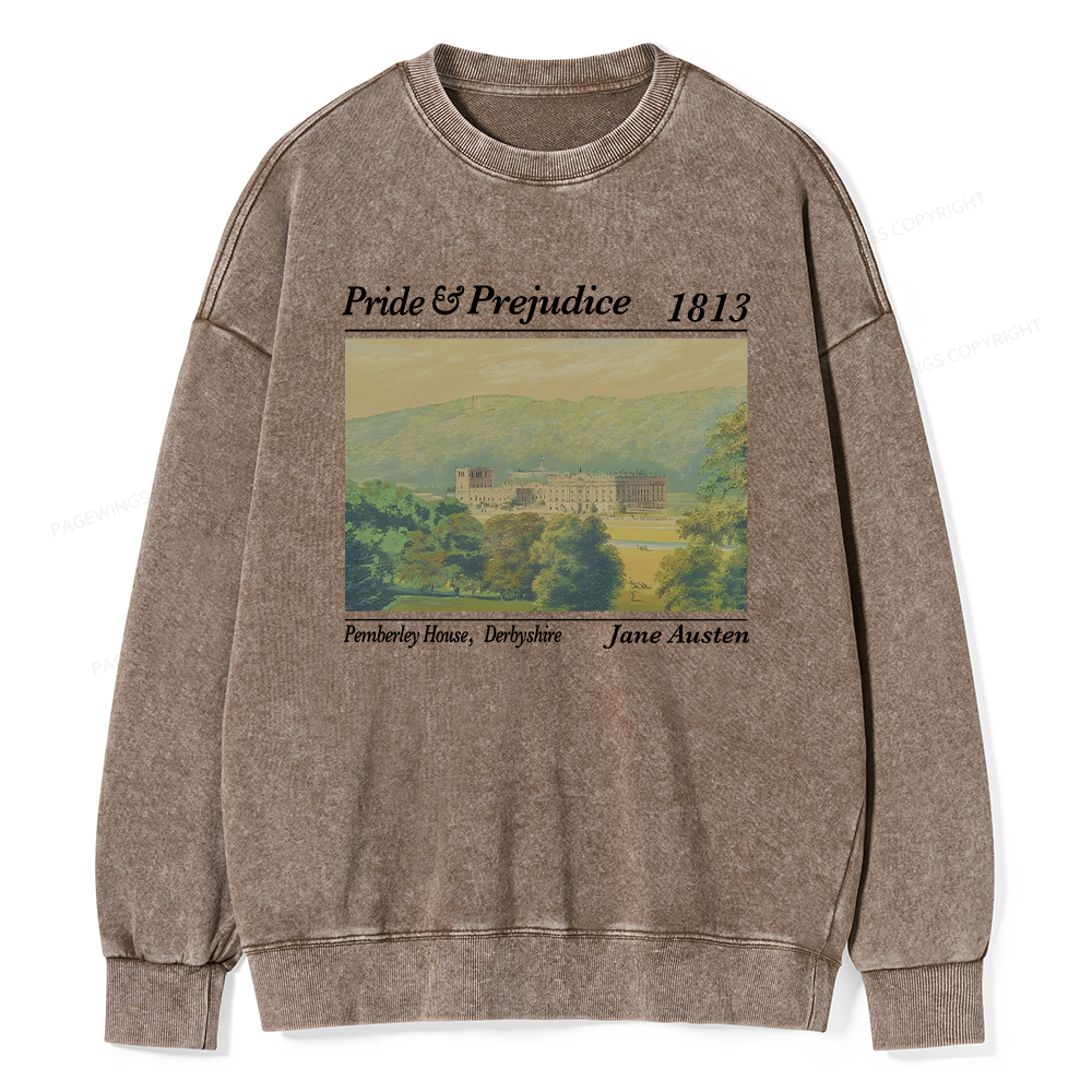Pagewings Pemberley House Unisex Washed Sweatshirt