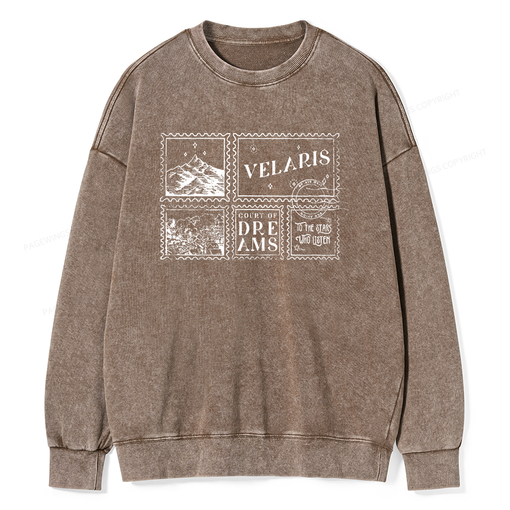 Pagewings Velaris Acotar Unisex Washed Sweatshirt