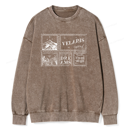 Pagewings Velaris Acotar Unisex Washed Sweatshirt