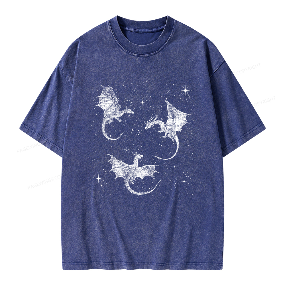 Pagewings Dragon Fantasy Unisex Washed T-shirt