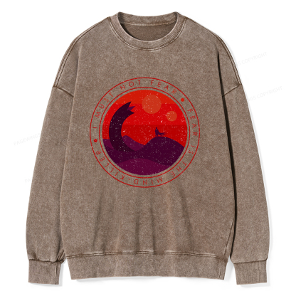 Pagewings I Must Not Fear  Unisex Washed Sweatshirt