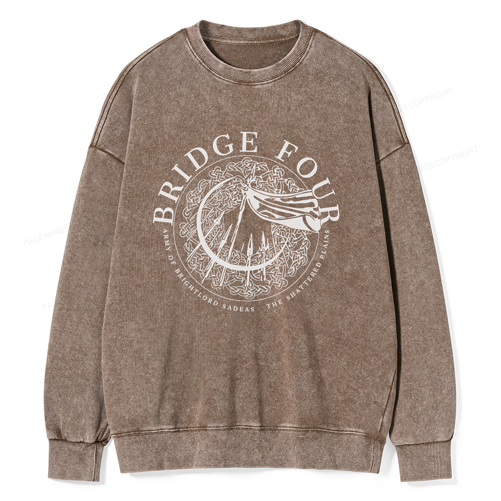Pagewings Bridge Four Unisex Washed Sweatshirt