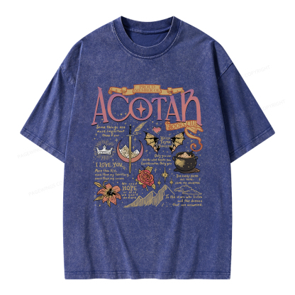 Pagewings Fantasy Book Unisex Washed T-shirt