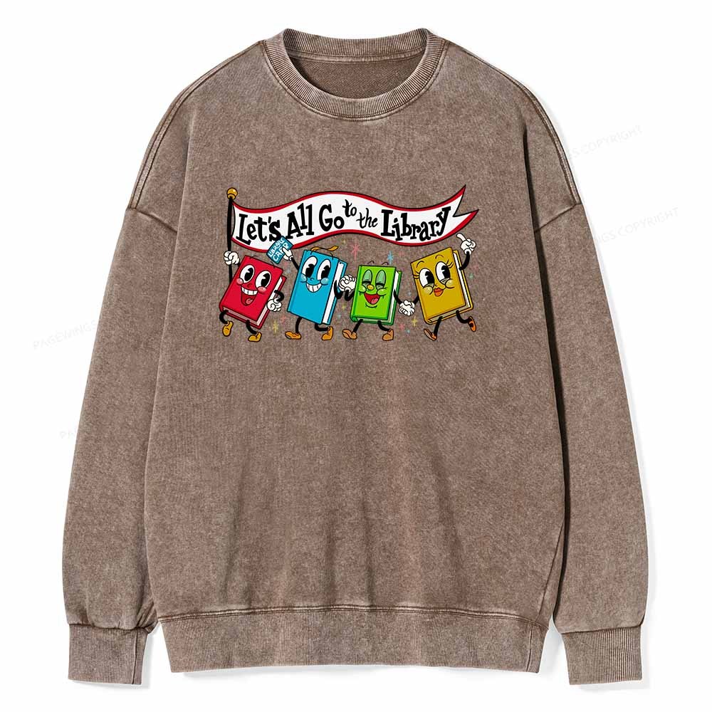 Pagewings Read Banned Books Skeleton Halloween Goth Protest T-Shirt Unisex Washed Sweatshirt-Pagewings sale