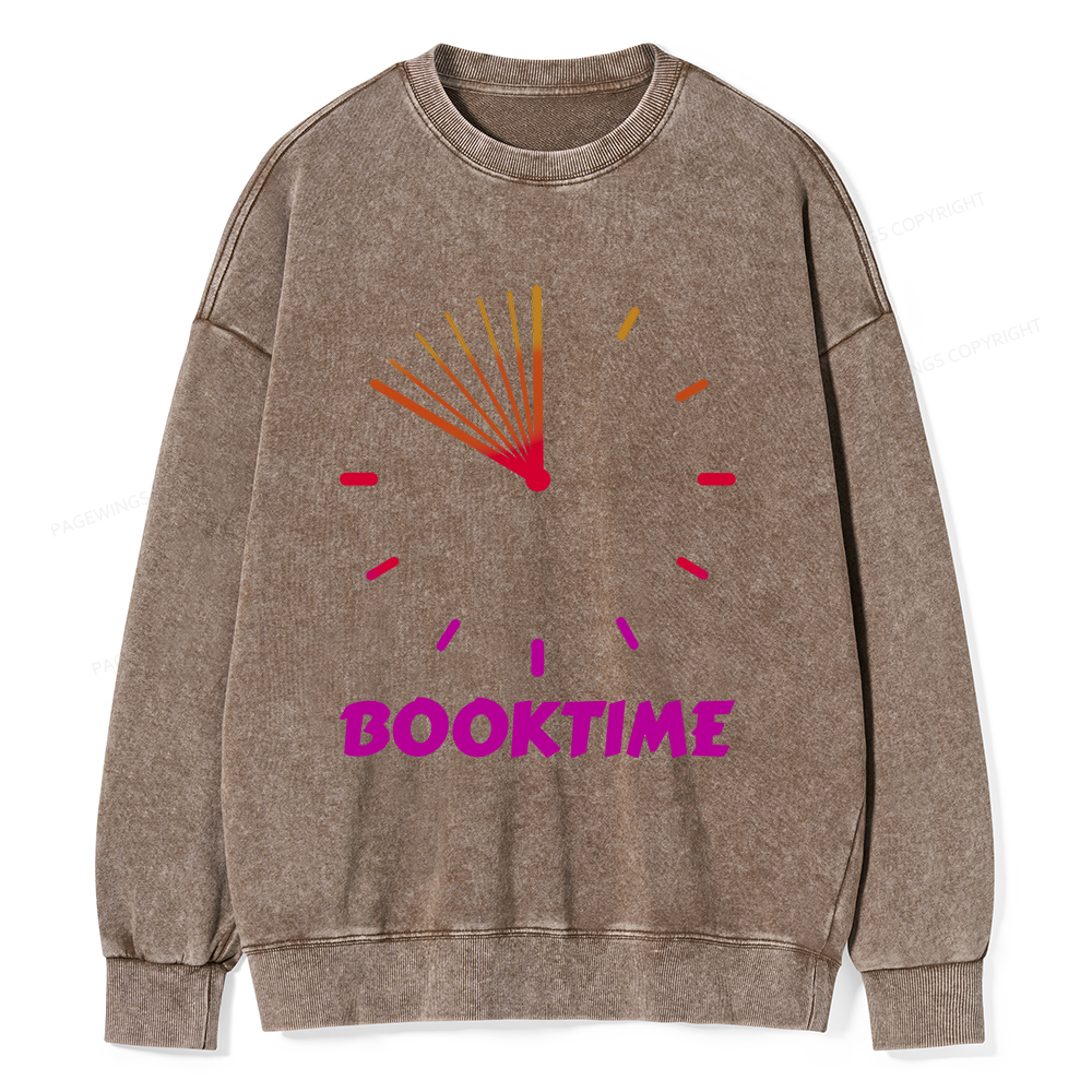 Pagewings Booktime Unisex Washed Sweatshirt