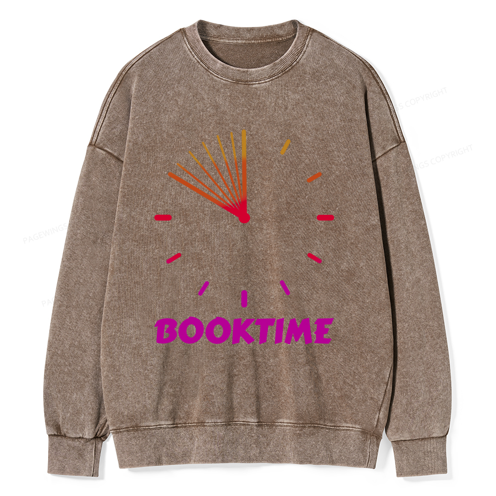 Pagewings Booktime Unisex Washed Sweatshirt