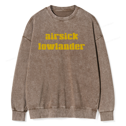 Pagewings Airsick Lowlander Unisex Washed Sweatshirt